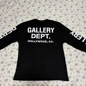 Gallery Dept Black Tee with White Text